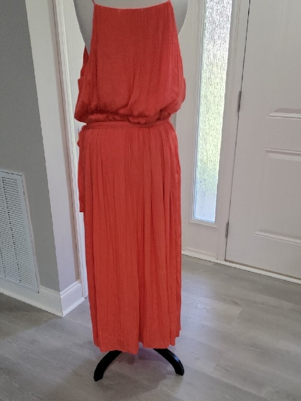 Banana Republic Coral Pleated Maxi Dress - Picture 6 of 9